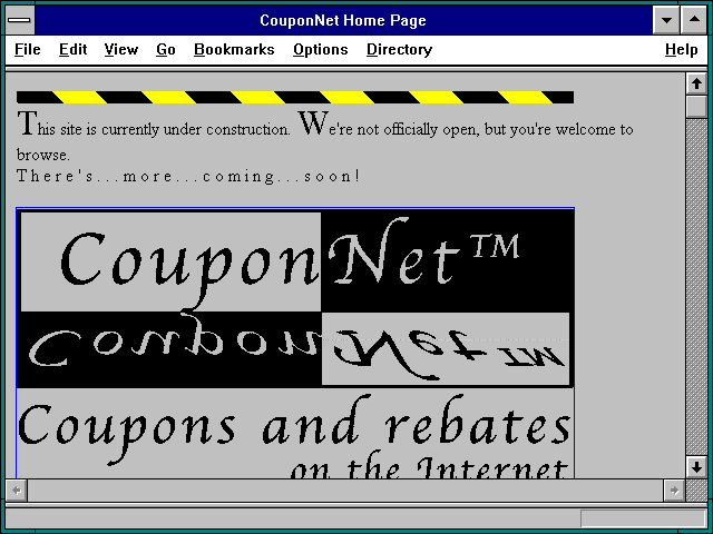 Screenshot of CouponNet Home Page