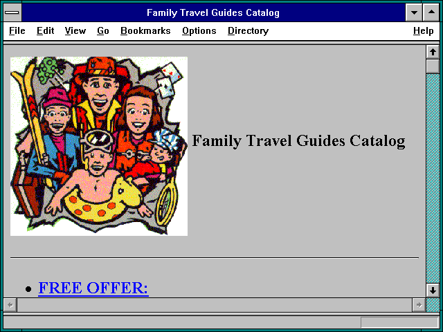 Screenshot of Family Travel Guides Catalog