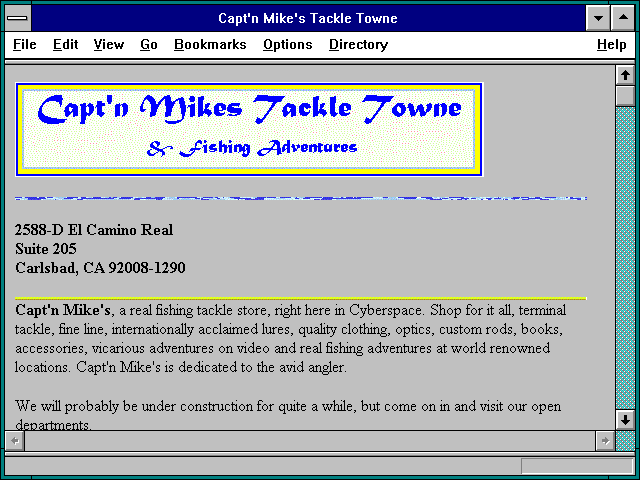 Screenshot of Capt'n Mike's Tackle Towne
