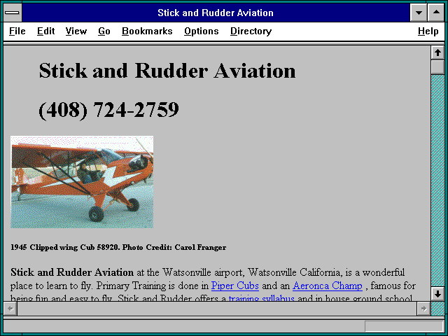 Screenshot of Stick and Rudder Aviation