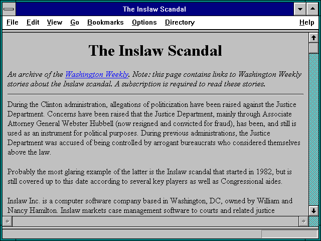 Screenshot of The Inslaw Scandal