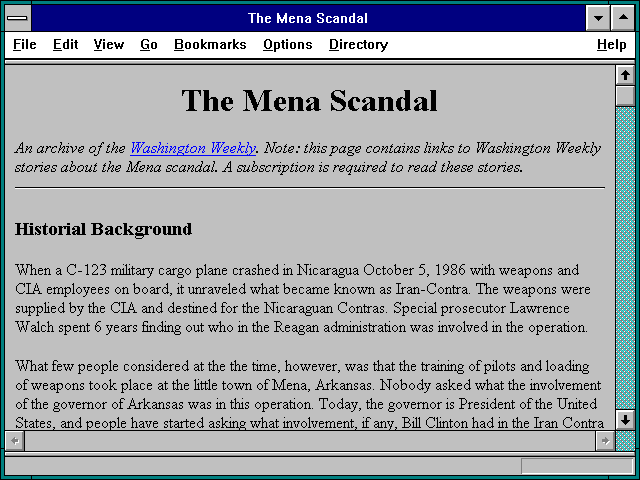 Screenshot of The Mena Scandal