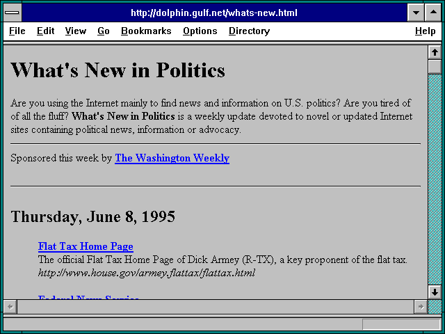 Screenshot of http://dolphin.gulf.net/whats-new.html