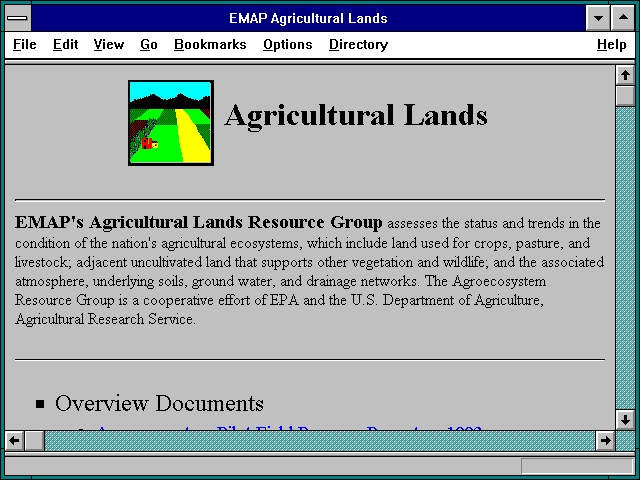 Screenshot of EMAP Agricultural Lands
