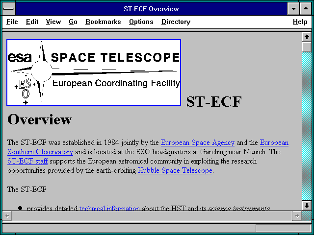 Screenshot of ST-ECF Overview