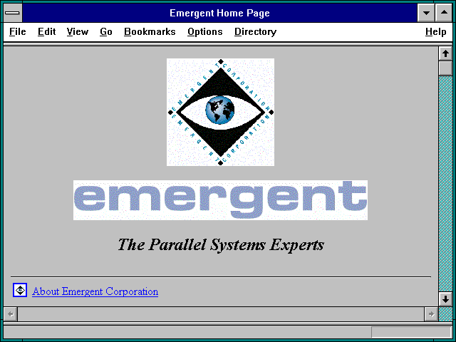 Screenshot of Emergent Home Page