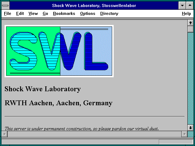 Screenshot of Shock Wave Laboratory Stosswellenlabor