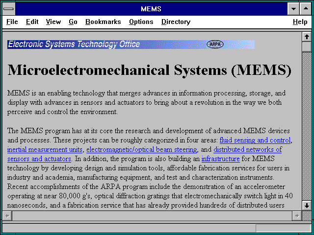Screenshot of MEMS