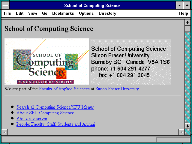 Screenshot of The Fractals Calendar Home Page.