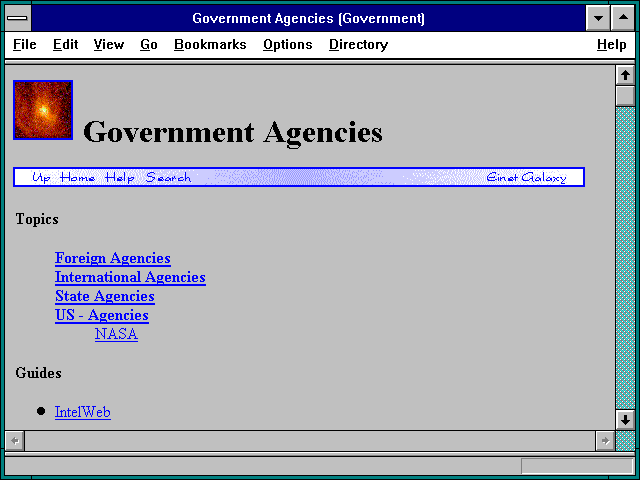 Screenshot of Government Agencies (Government)
