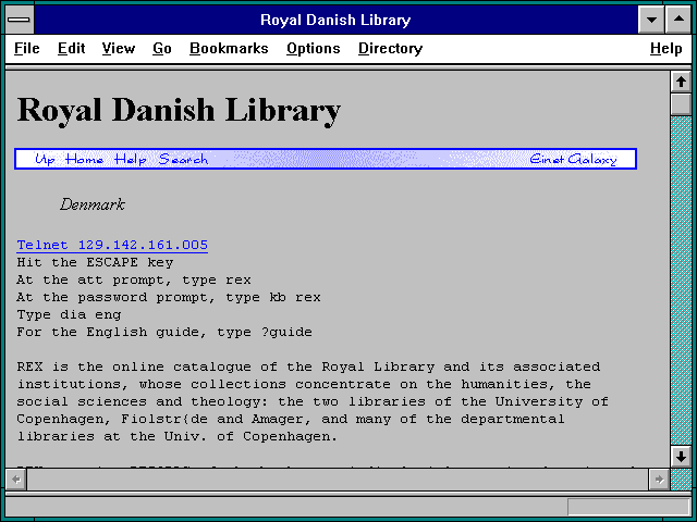 Screenshot of Royal Danish Library