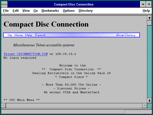 Screenshot of Compact Disc Connection