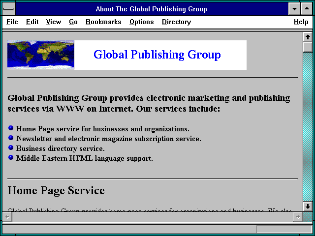 Screenshot of About The Global Publishing Group