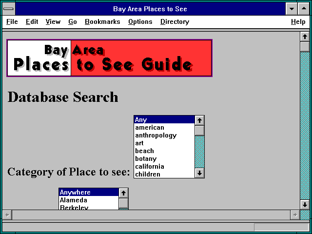 Screenshot of Bay Area Places to See