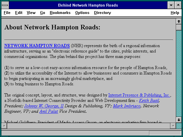 Screenshot of Behind Network Hampton Roads