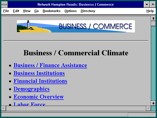 Screenshot of Network Hampton Roads: Business / Commerce