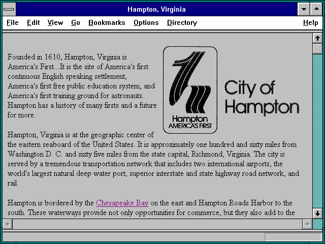 Screenshot of Hampton Virginia