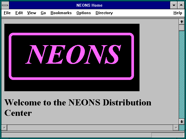 Screenshot of NEONS Home