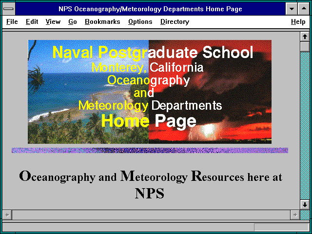 Screenshot of y/Meteorology Departments Home Page