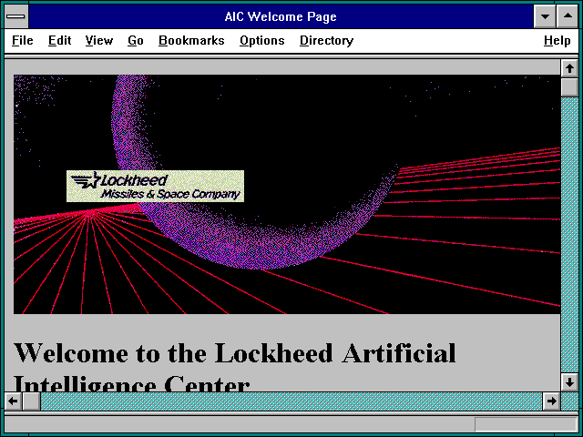 Screenshot of AIC Welcome Page
