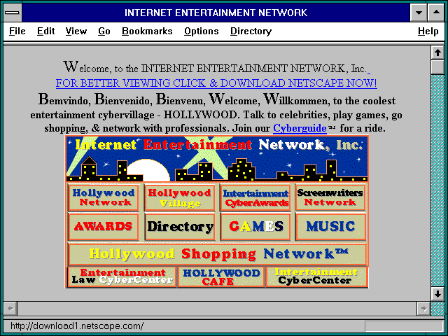 Screenshot of INTERNET ENTERTAINMENT NETWORK