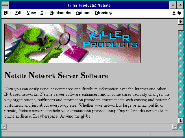 Screenshot of Killer Products: Netsite