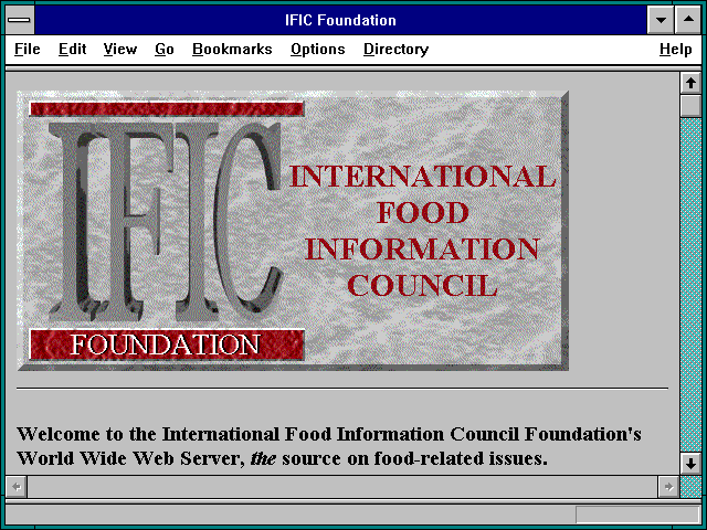 Screenshot of International Food Information Council Foundation