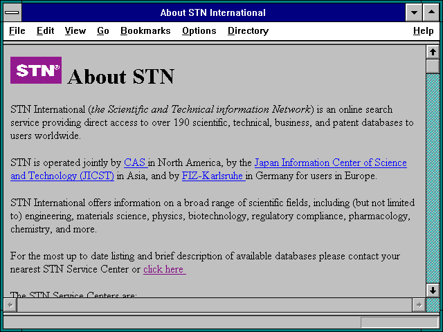 Screenshot of About STN International