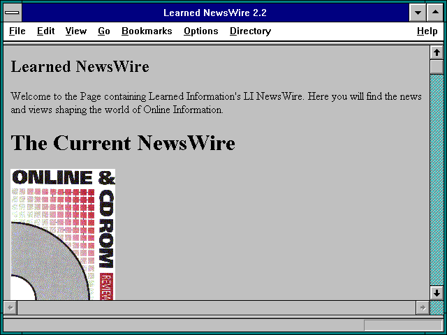 Screenshot of Learned NewsWire