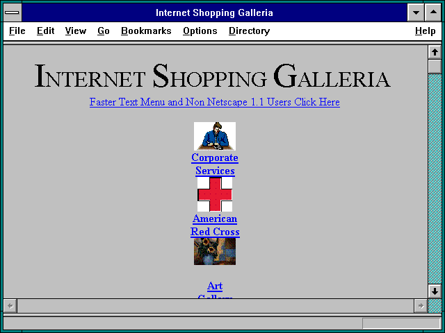 Screenshot of Internet Shopping Galleria
