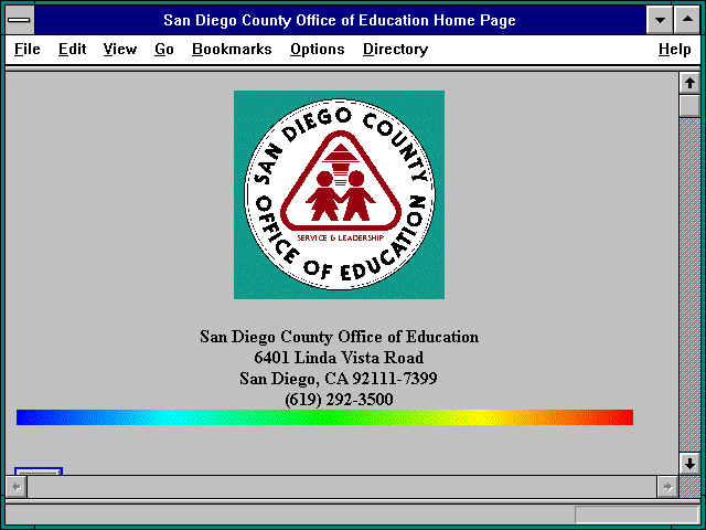 Screenshot of San Diego County Office of Education Home Page