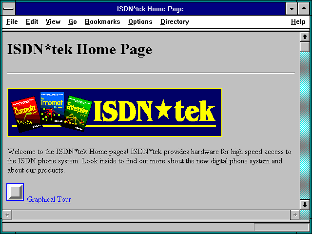 Screenshot of ISDN*tek Home Page