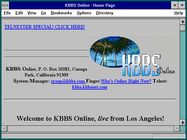 Screenshot of KBBS Online - Home Page