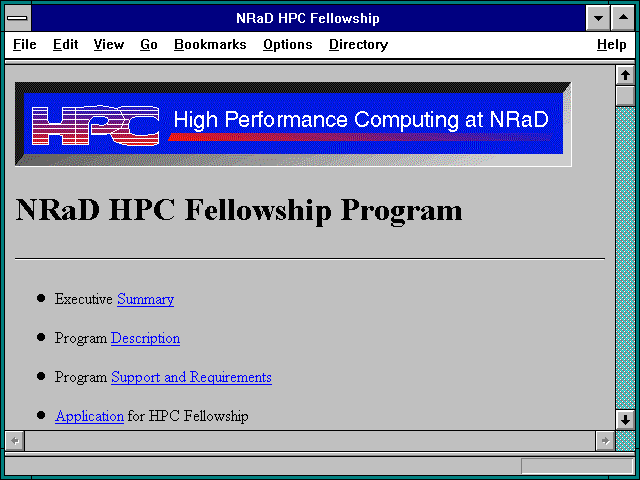 Screenshot of NRaD HPC Fellowship