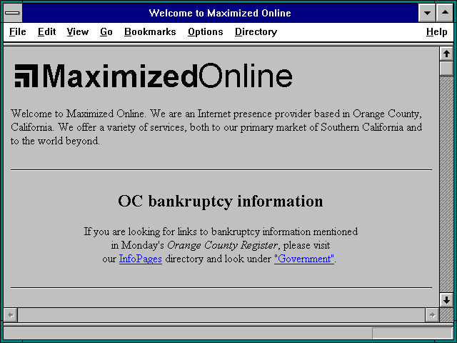 Screenshot of Welcome to Maximized Online