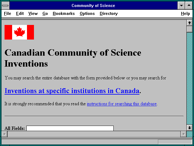 Screenshot of Community of Science