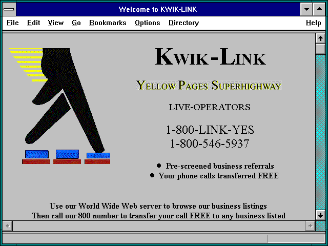 Screenshot of Welcome to KWIK-LINK