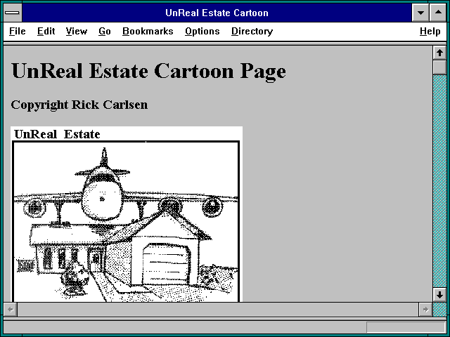 Screenshot of UnReal Estate Cartoon
