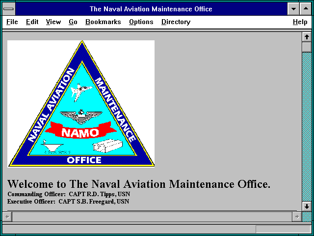 Screenshot of The Naval Aviation Maintenance Office