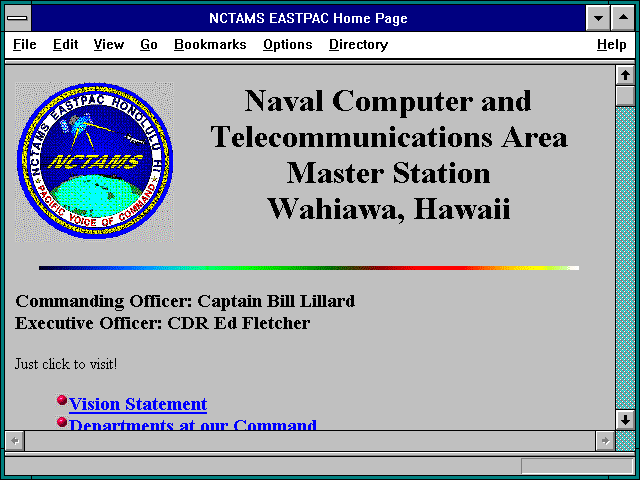 Screenshot of NCTAMS EASTPAC Home Page