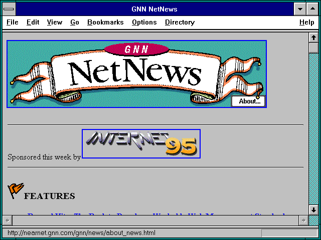 Screenshot of GNN NetNews