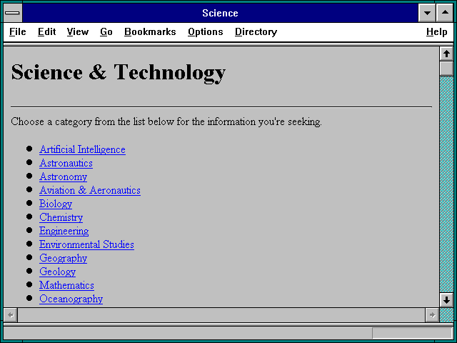 Screenshot of Science