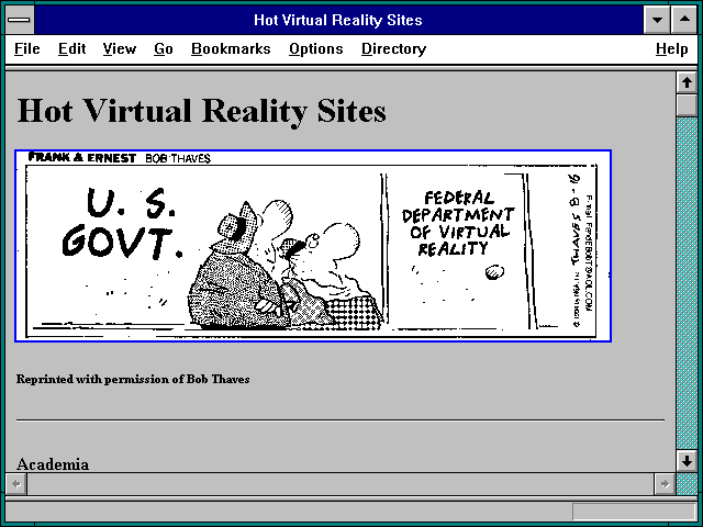 Screenshot of Hot Virtual Reality Sites