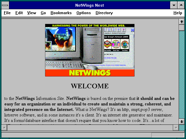 Screenshot of NetWings Nest