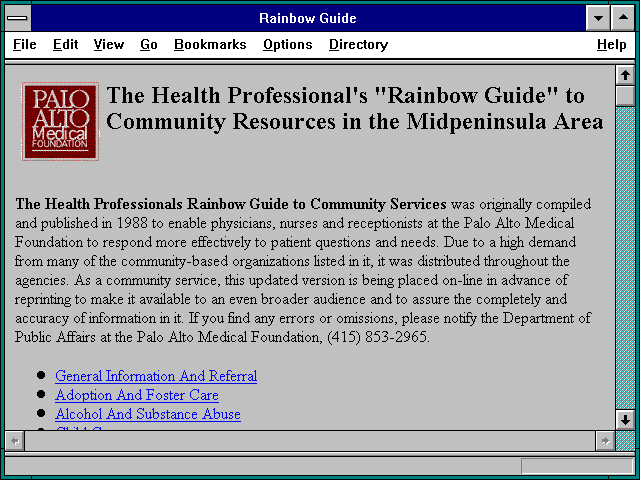 Screenshot of Rainbow Guide