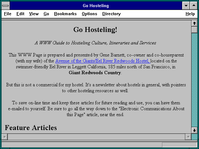Screenshot of Go Hosteling