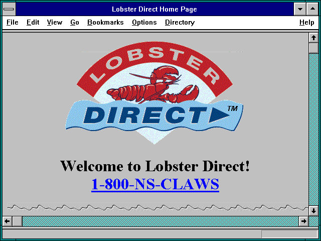 Screenshot of Lobster Direct Home Page