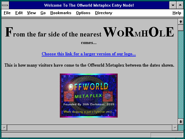 Screenshot of Welcome To The Offworld Metaplex Entry Node!