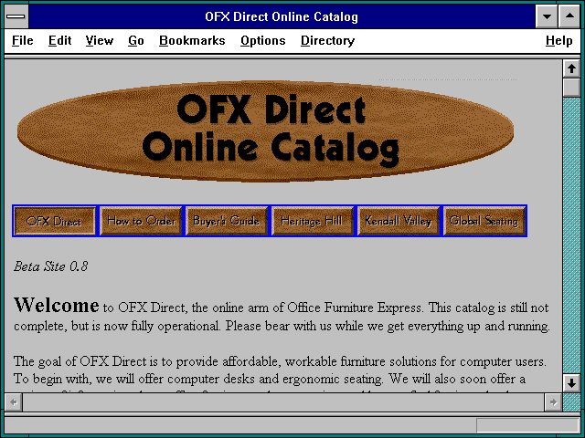 Screenshot of OFX Direct Online Catalog