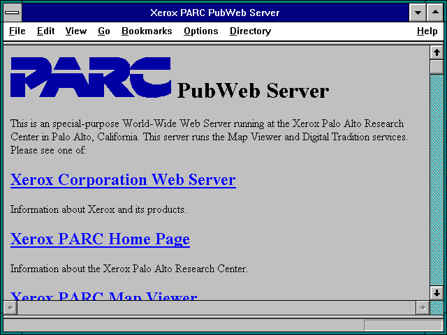 Screenshot of Xerox Palo Alto Research Center